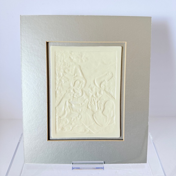 Belleek Ireland Parian China Lithophane “Lovers at Table” Courting Couple - Picture 3 of 12